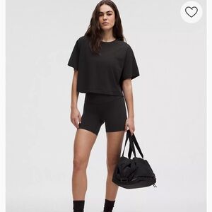 Cropped cotton t-shirt, lululemon